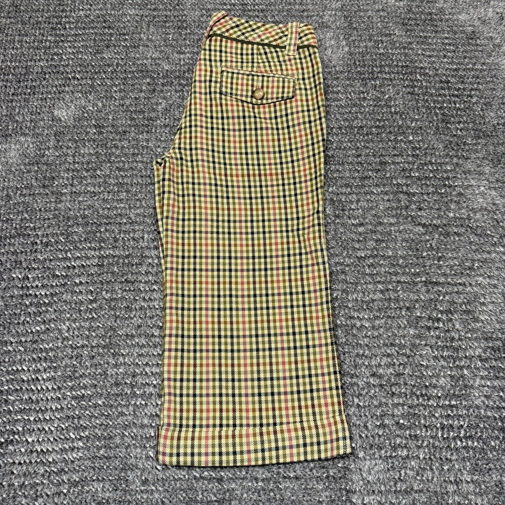 Tommy Hilfiger Womens Capris Size 6 Multicolor Plaid Cropped Pants Tartan
